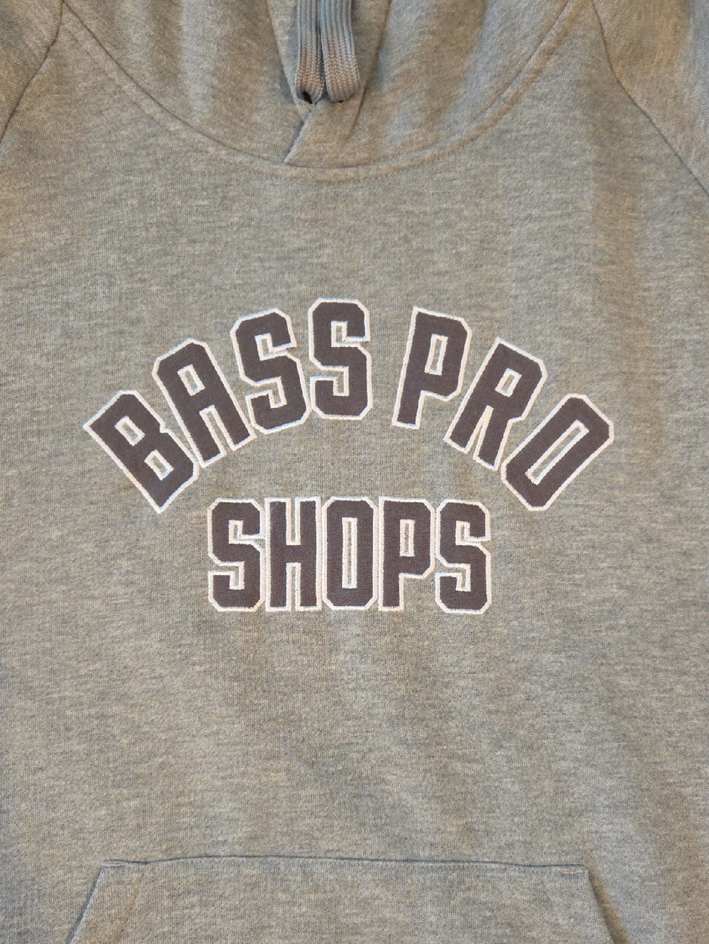 Men's 2XL Bass Pro Shops Light Gray Hooded Pullover